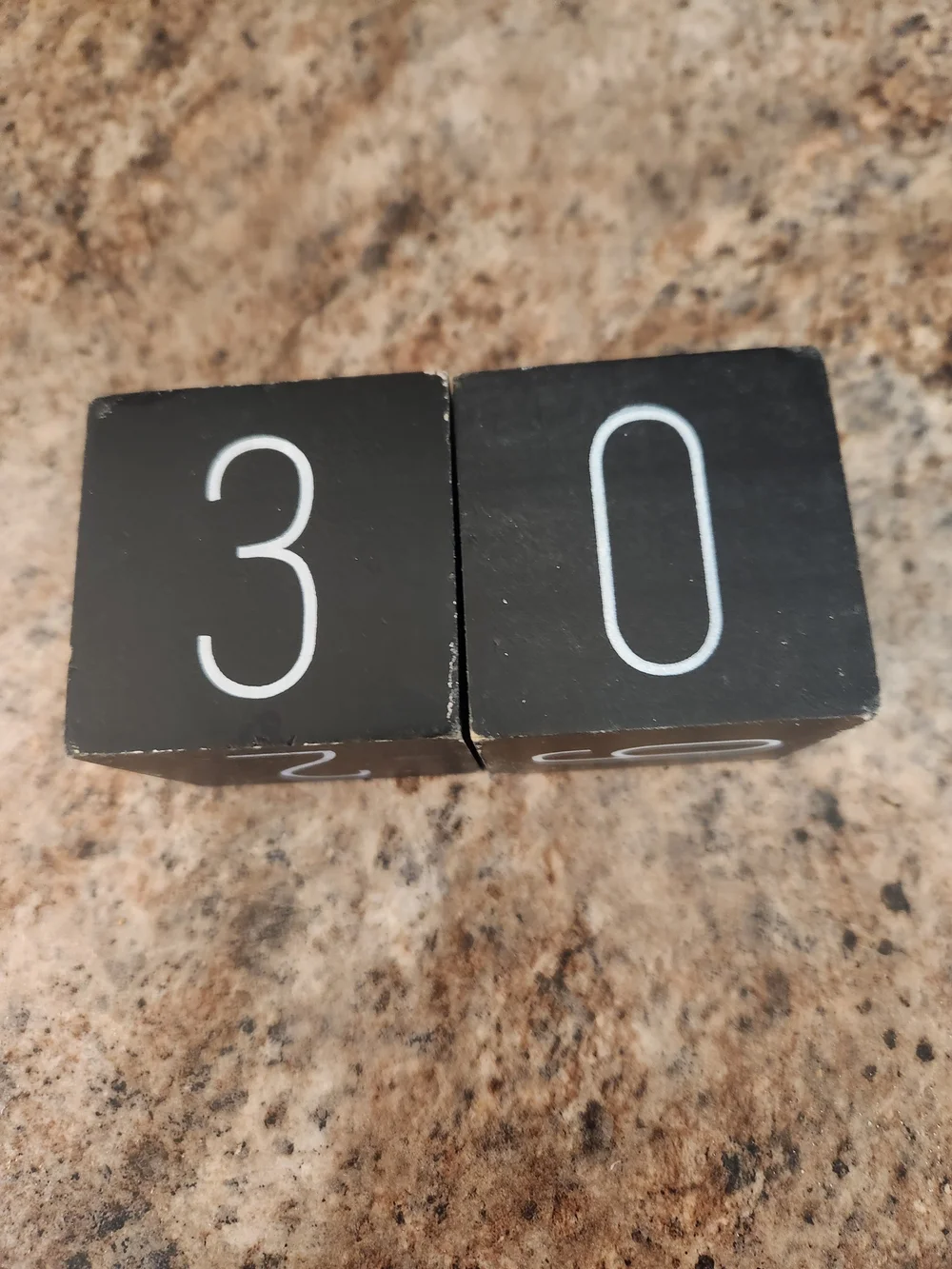 Black Wooden Number Blocks Rustic